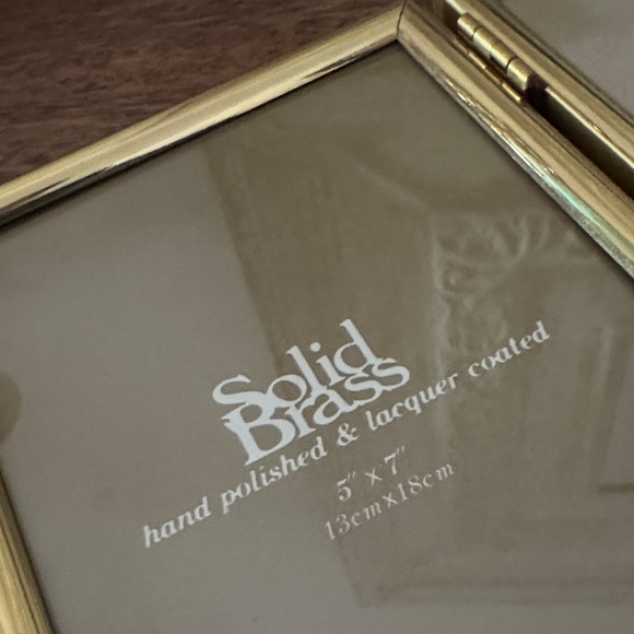 Solid Brass Vintage Gold Double Picture Frame - Picture 2 of 5